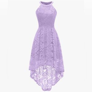 Elegant Lavender Lace Dress
